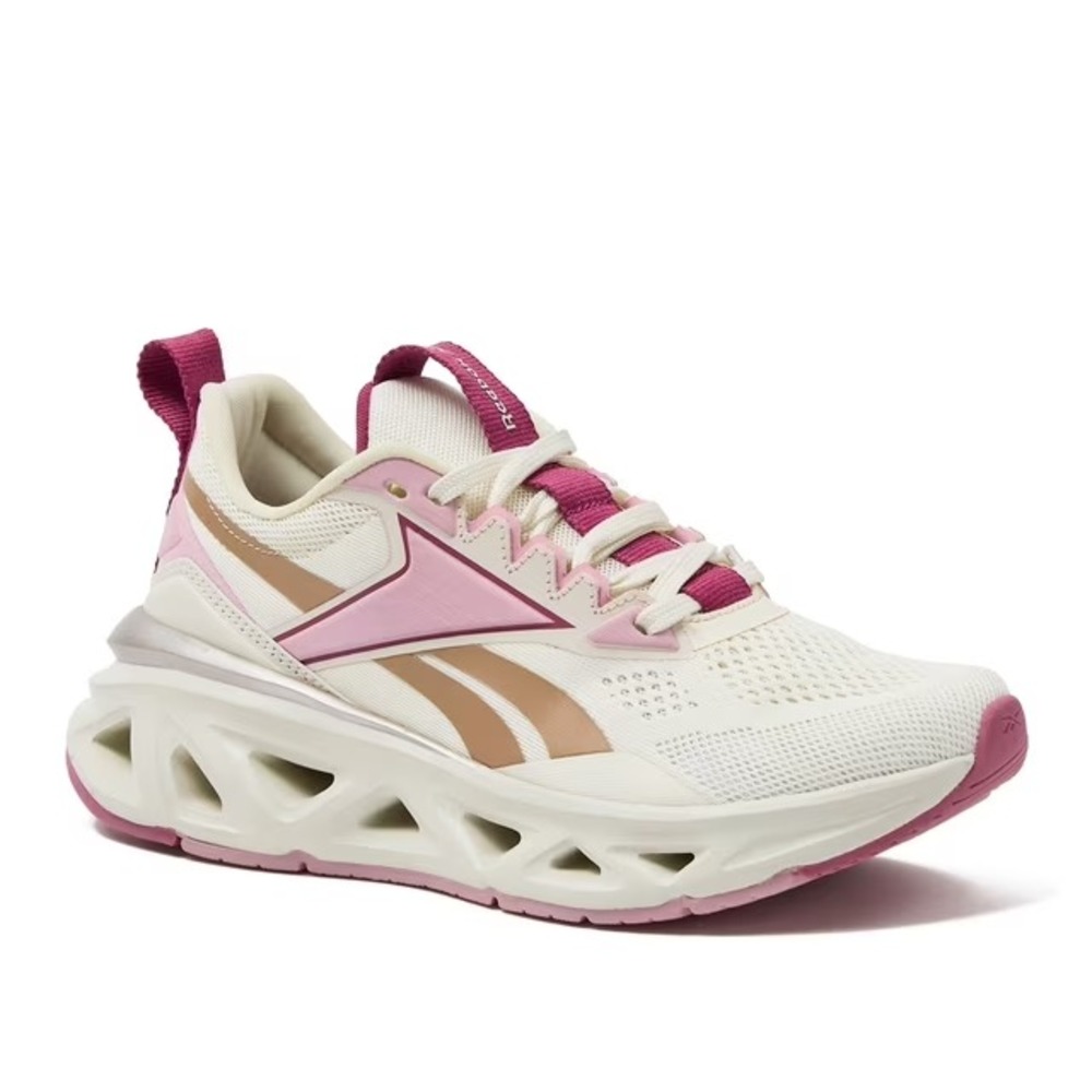 Reebok Womens Running Sneaker Cream Pink Ivory Size 10